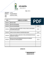 Lista Maestra de Formatos