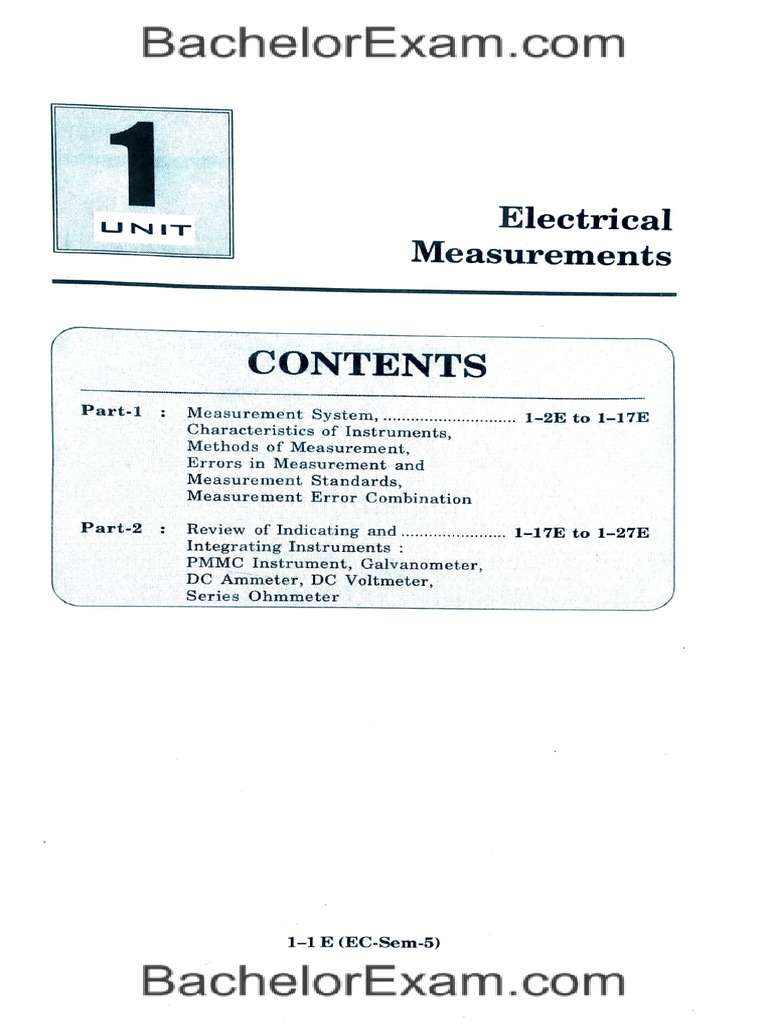 Electrical Measurement Basics | PDF | Measuring Instrument | Electricity