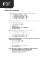 Ap Phys1 - Kinematics 2d Skill Building Problems - 2023 09 19