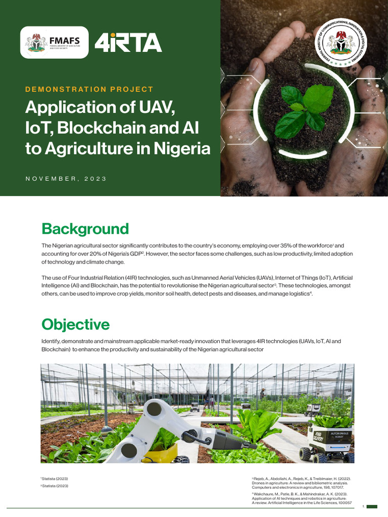 4IR Tech in Nigerian Agriculture | PDF | Agriculture | Internet Of Things