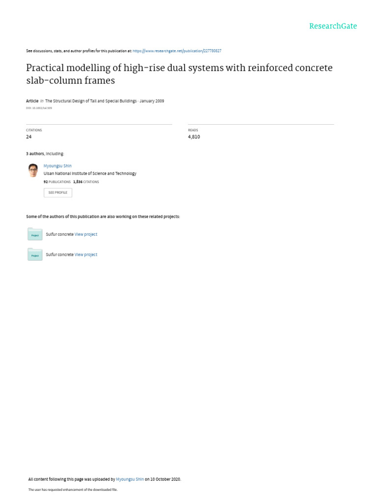 Practical Modelling of High-Rise Dual Systems With | PDF | Beam ...