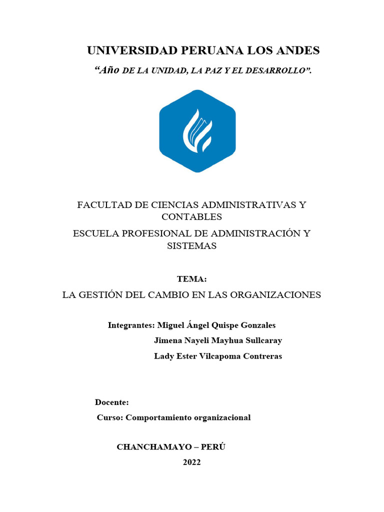 Gestión del Cambio Organizacional | PDF | Business | Aprendizaje