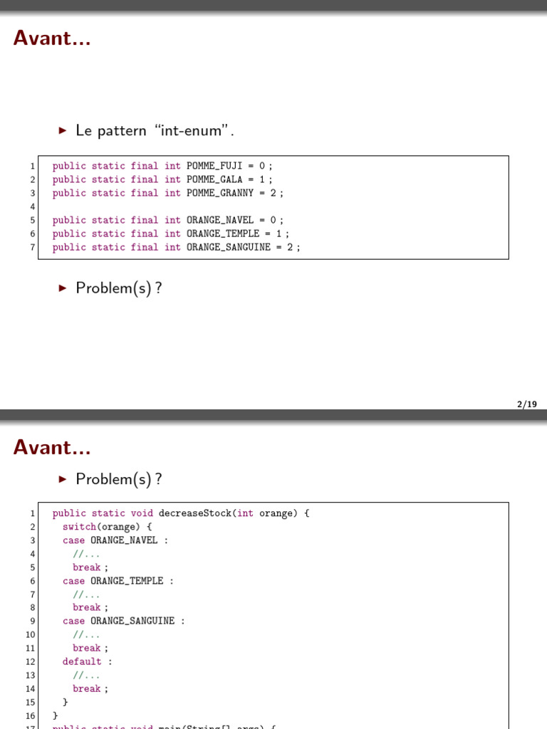 Comprendre les Enums en Java | PDF | Java (Langage de programmation ...