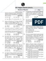 Nuclear Physics - Practice Sheet (PYQ) - (Only PDF
