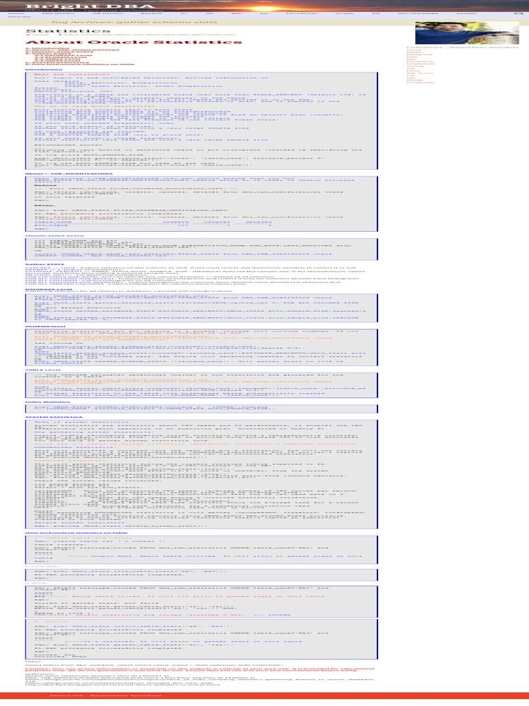 Gather schema stats archives bright dba pdf database index