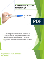 KEBUTUHAN NUTRISI Pada IBU HAMIL TRIMESTER 1-3 - Irisanna