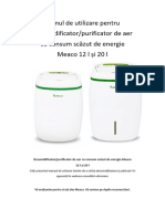 Romanian - Meaco 12L 20L Low Energy Dehumidifier Manual September 2022