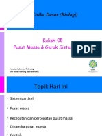 Kuliah-05 Pusat Massa & Gerak Sistem Partikel