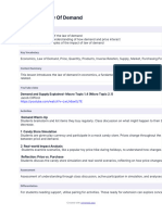 Lesson Plan - Economics Law of Demand