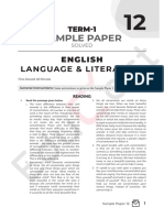 English Free Sample Paper Class 10