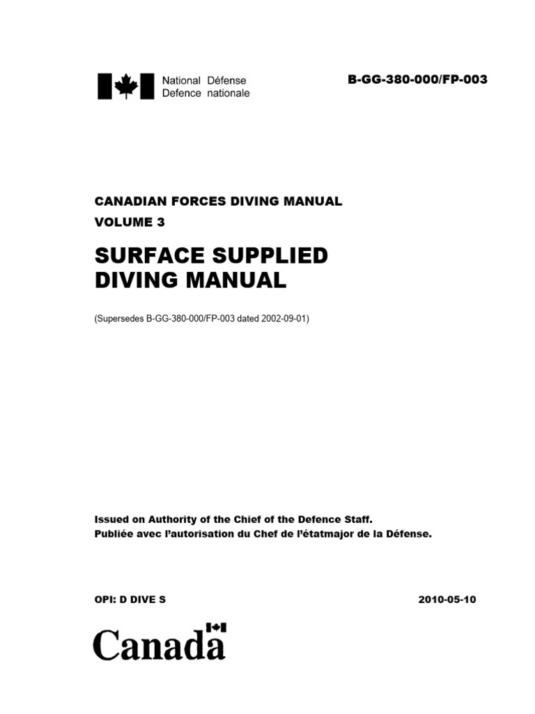 DCIEM | PDF | Underwater Diving | Scuba Diving