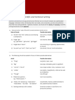 Style Guide For Scientific and Technical Writing - Formal Language