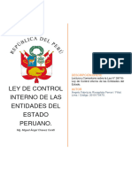 Análisis y Comentario de La Ley de Control Interno de Las Entidades Públicas Del Curso de Auditoria Gubernamental