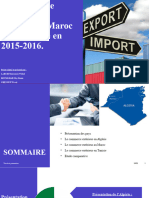 Le Commerce Extérieur en Algérie, Au Maroc Et en Tunisie.
