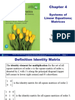 Systems of Linear Equations Matrices: Section 5 Inverse of A Square Matrix