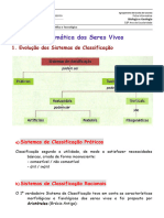 11ºBG - FichaInformativa SistSeresVivos EvoluçãoSistClassificação 1.1