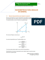 Guía Razones Trigonométricas para Angulos en General