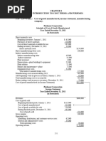 An Introduction To Cost Terms and Purposes 2-33 (30-40 Min.) Cost of Goods Manufactured, Income Statement, Manufacturing Company