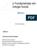 Aula Gênero - Categorias Fundamentais em Psicologia Social