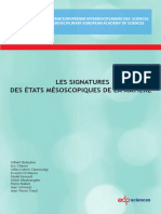 Les Signatures Des Etats Mesoscopiques de La Matiere Ed v1