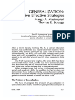 Generalization: Five Effective Strategies: Margo A. Mastropieri Thomas E. Scruggs