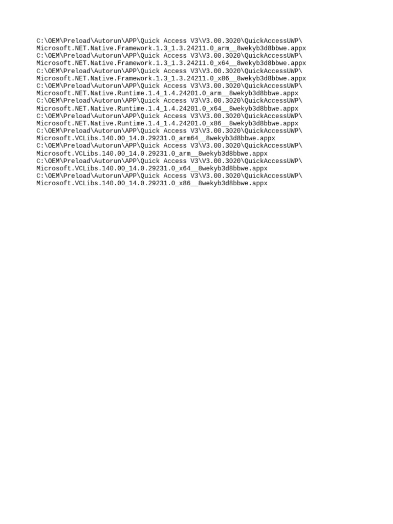 Appx list pdf