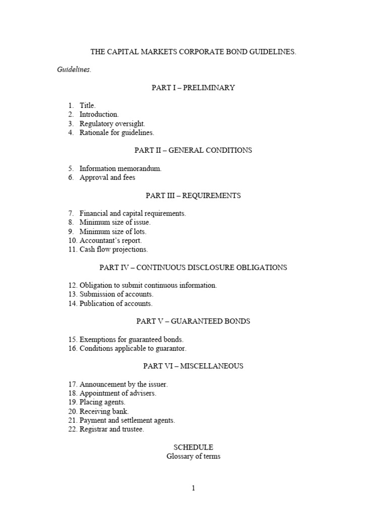 Release From Debt Bond Guidelines