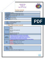 Weekly Plan G8 (w8)