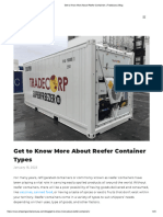 Reefer Container Maintenance Manual | PDF | Ice | Cargo