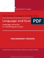 Language and Economy: Tõnu Tender / Ludwig M. Eichinger (Eds.)