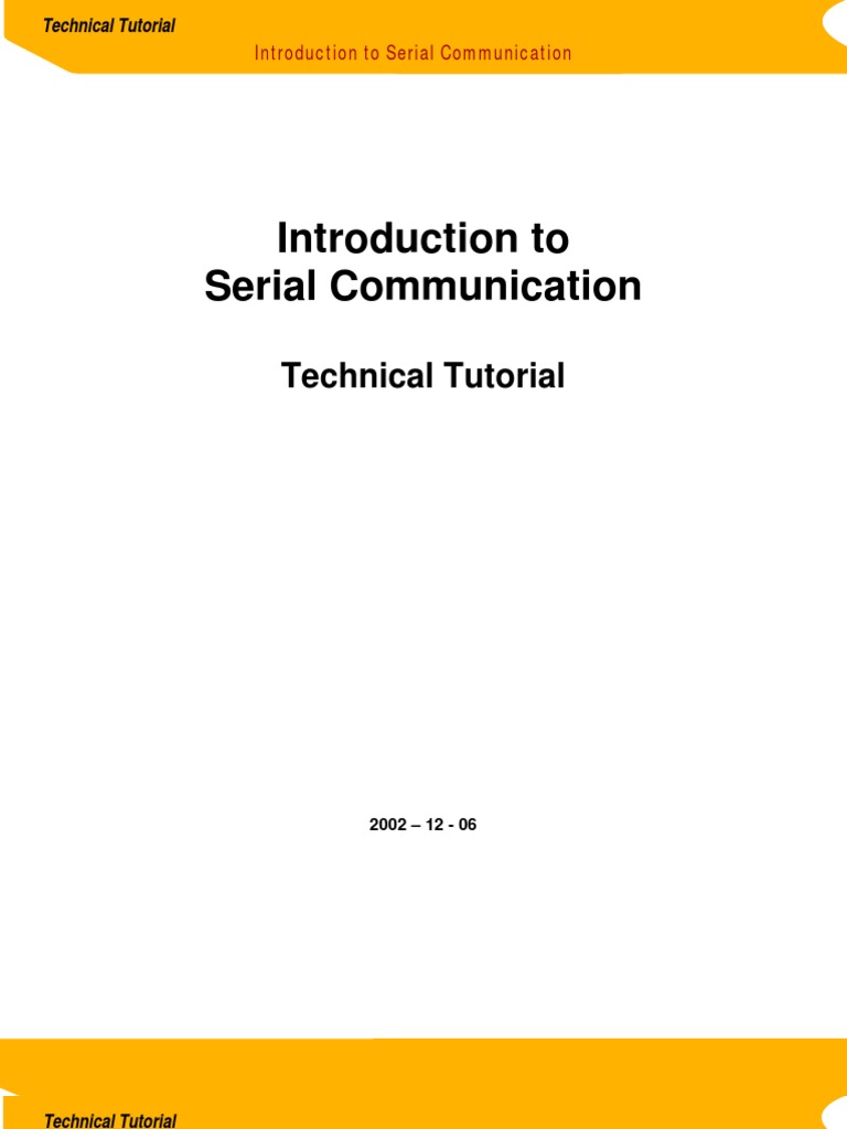 Intro Serial Communication | PDF | Computers