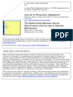 The Relationship Between Sexual Identification and The Use of Defense Mechanisms (Journal of Personality Assessment, Vol. 42, Issue 1) (1978)