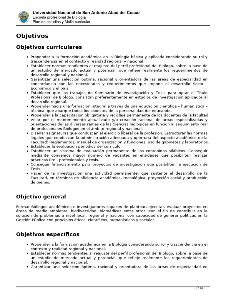 Plan de Estudios y Malla Curricular | PDF | Plan de estudios | Evaluación