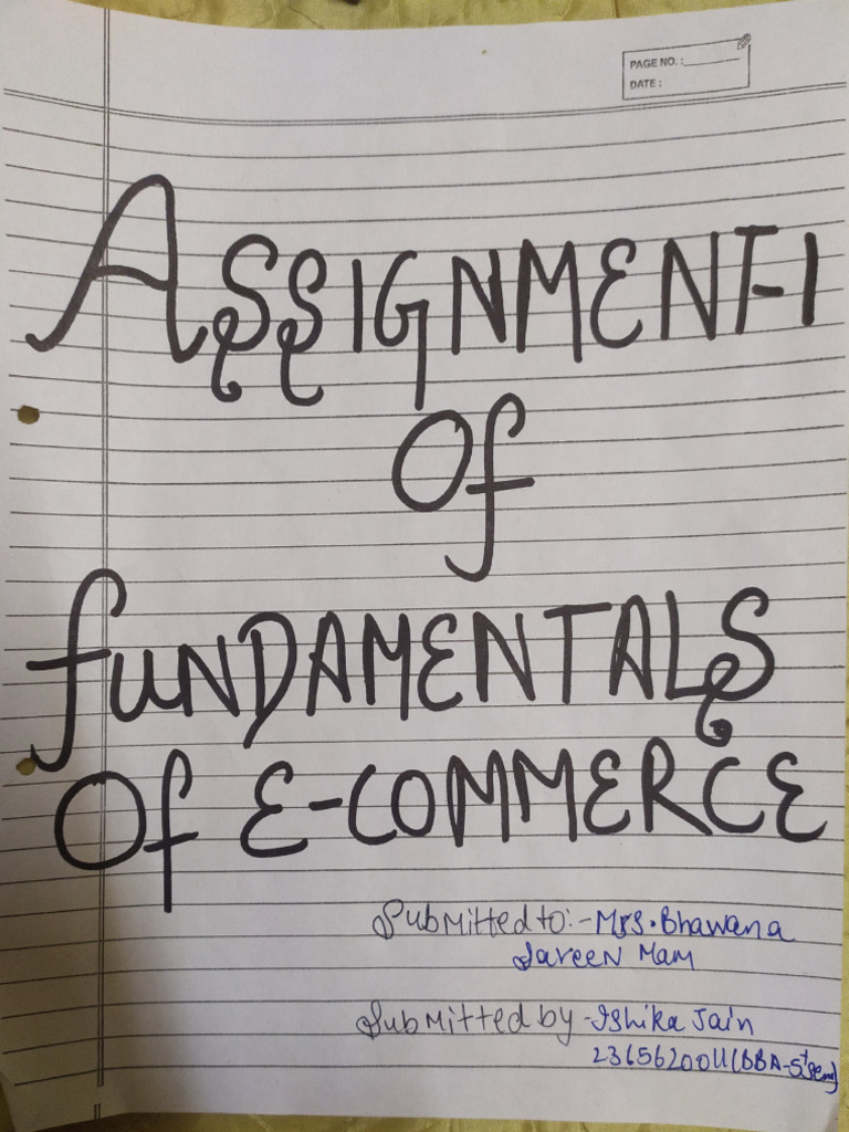 Fundamentals Of E Commerce Pdf