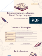 Literary Movements and Genres - French Foreign Language - : 11th Grade