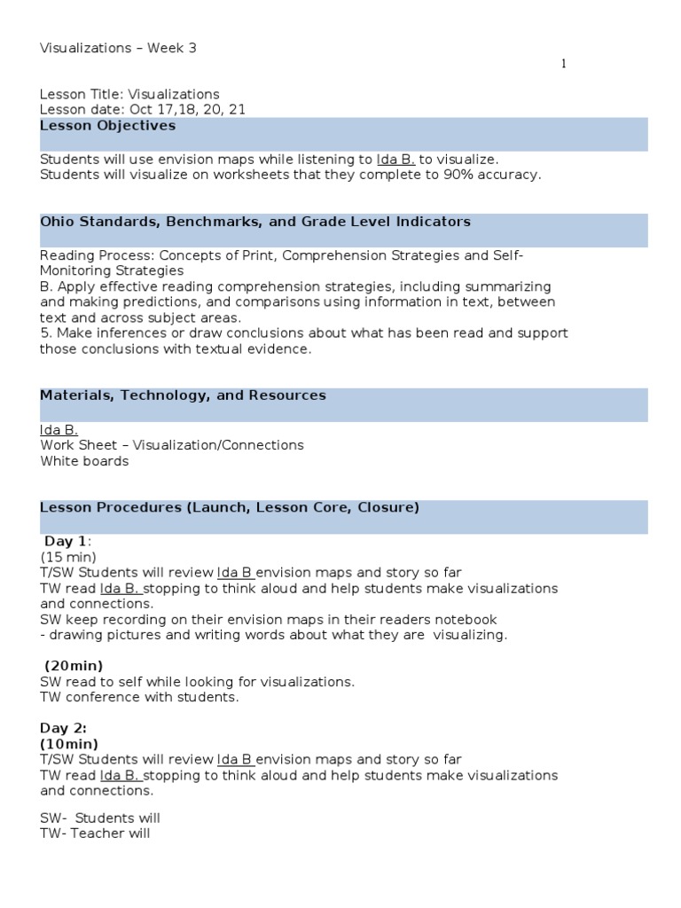 Visualization Week 3 | Download Free PDF | Reading Comprehension | Pedagogy