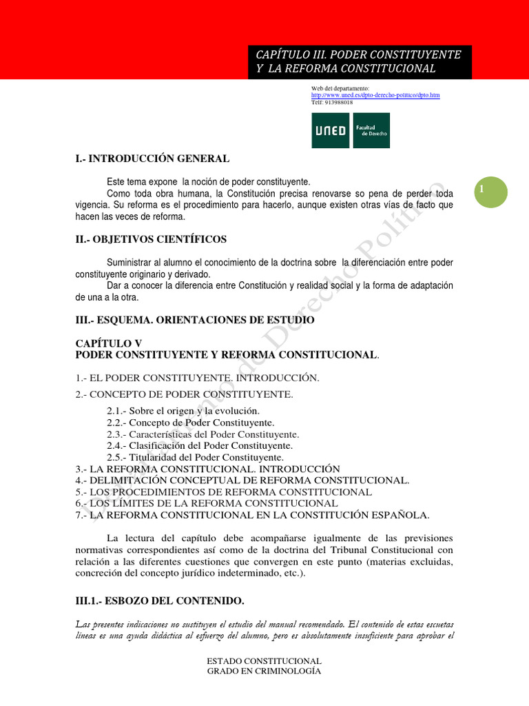 C Iii. Poder y Reforma | PDF | Constitución | Democracia