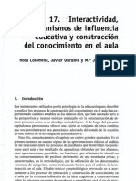 Interact! Vidad, Mecanismos de Inf Luencia Educativa y Construcción Del Conocimiento en El Aula