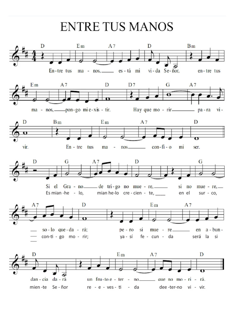 Entre Tus Manos PDF