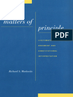 Matters of Principle Legitimate Legal Argument and Constitutional Interpretation (Richard S. Markovits) (Z-Library)