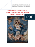 Novena en Honor de La Inmaculada Concepción de María Santísima