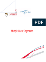 Multiple Linear Regression & Nonlinear Regression Models