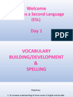 Day 1 Vocabulary 26 Nov Sun