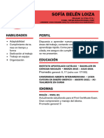 Curriculum Vitae - Loiza Sofía