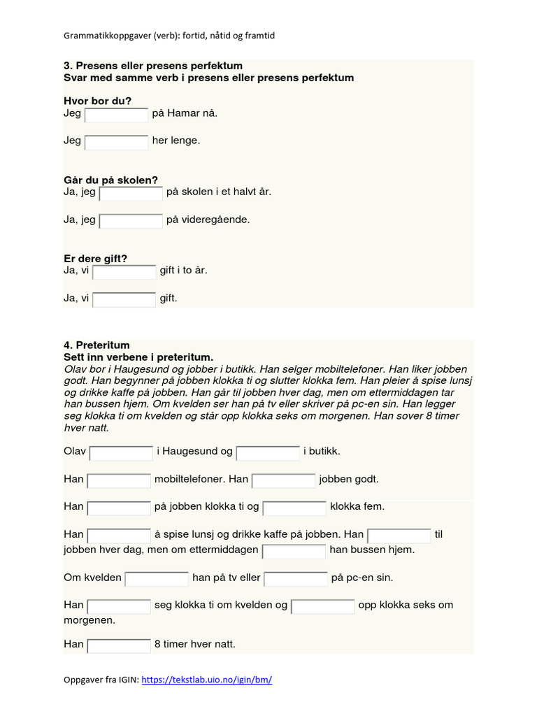 gang-grammatikkoppgaver-pdf