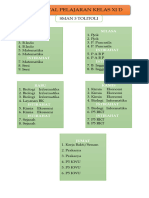 Jadwal Pelajaran Kelas Xi