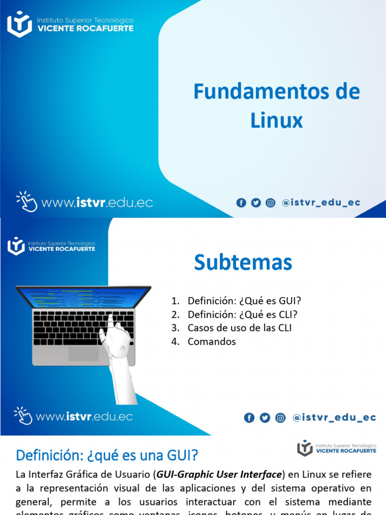 Fundamentos de GUI y CLI en Linux | PDF | Interfaz de línea de comando ...