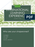 International Learning Experience Pre Departure Session