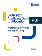 UKFP 2024 Applicant Guide To Allocation - Preference Informed Allocation