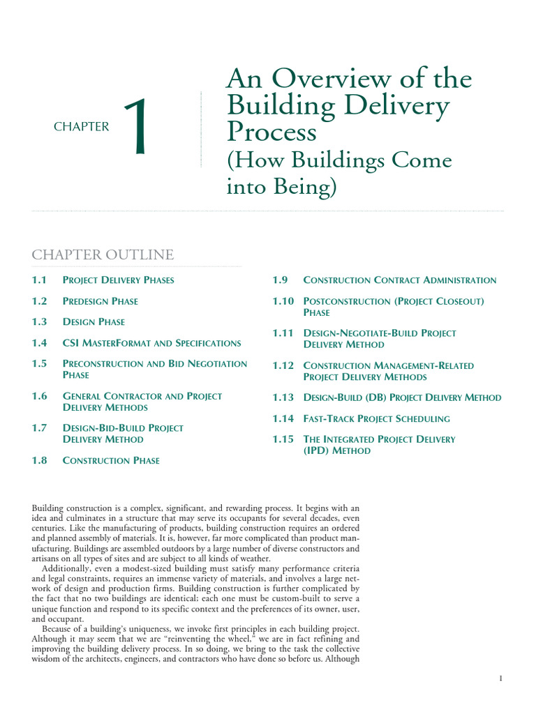 Building Delivery Process Overview | PDF | Specification (Technical ...
